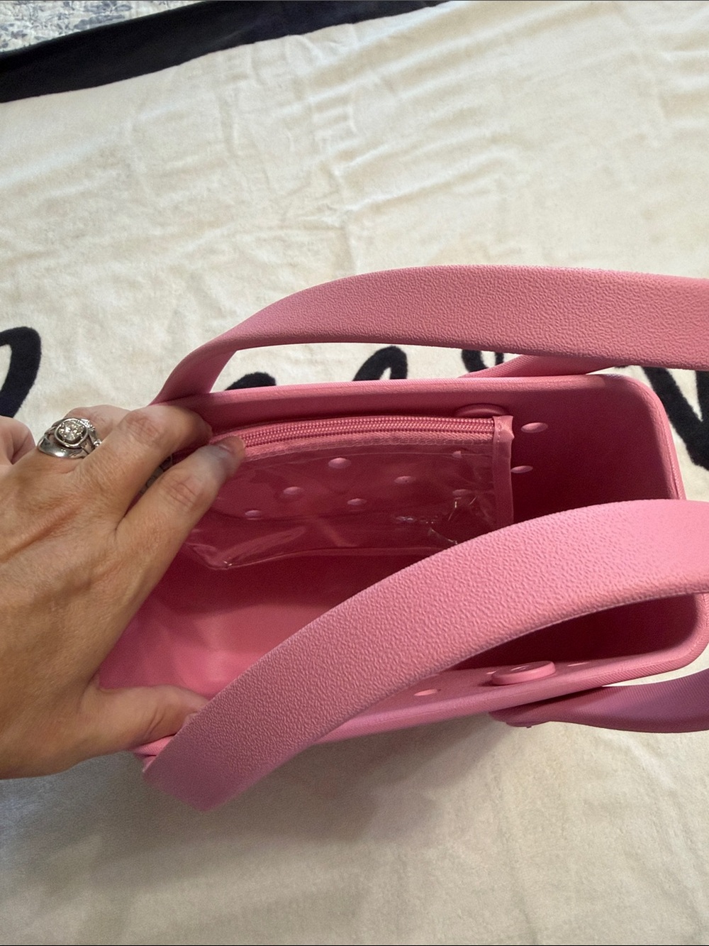 BOGG BAG Pink Perforated Tote - Picture 4 of 6
